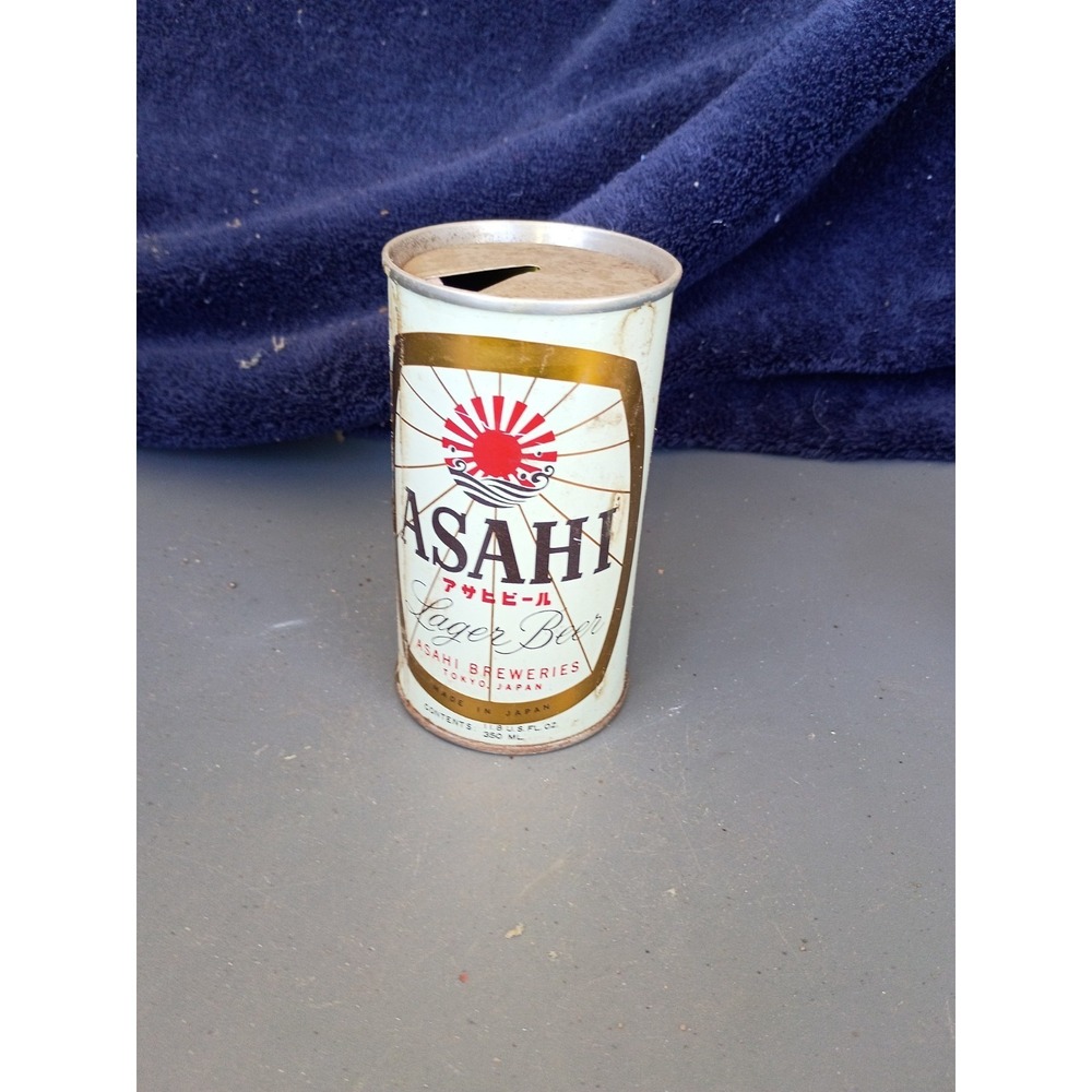ASAHI LAGER BEER TOYO JAPAN 70'S PULL TAB BEER CAN‎